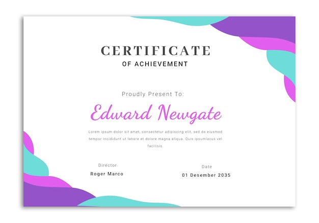 modern elegant certificate design template