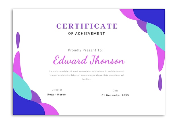 modern elegant certificate template