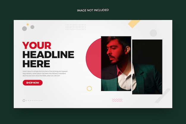 Modello di banner web moderno ed elegante