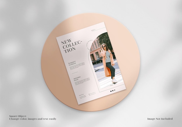 Modern en elegant minimalistisch flyer-, brochure- of foldermodel met gratis sjabloonlay-outontwerp