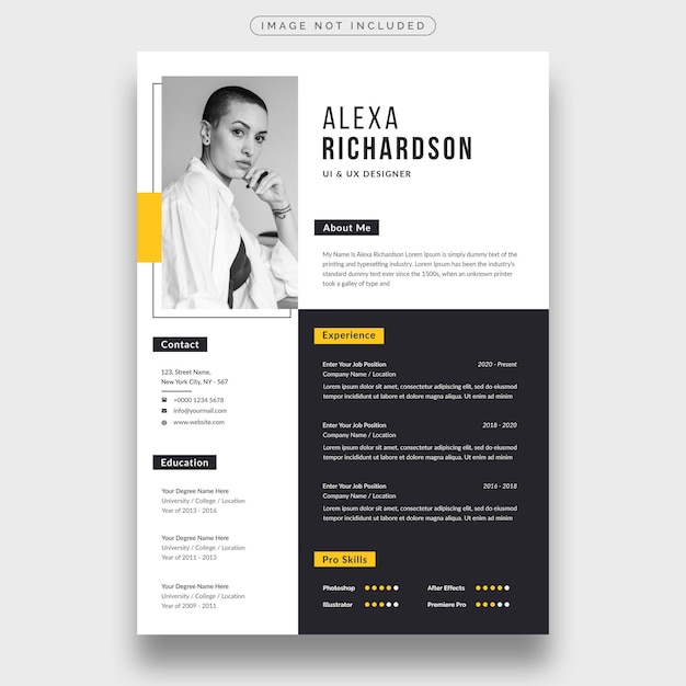 Modern en schoon cv of cv-template