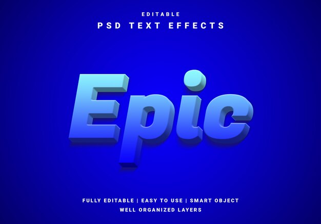 Modern epic text effect