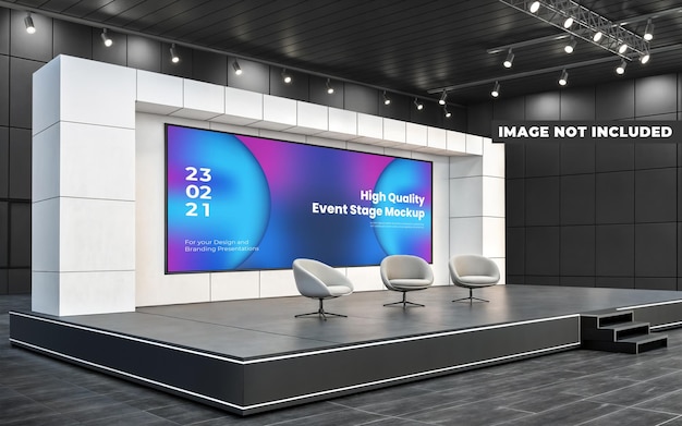 modern event stage mockup