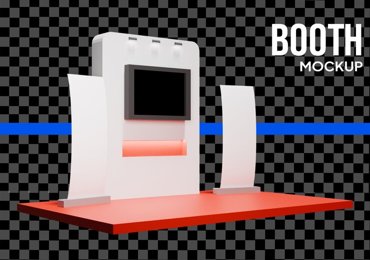PSD modern exhibition booth mockup