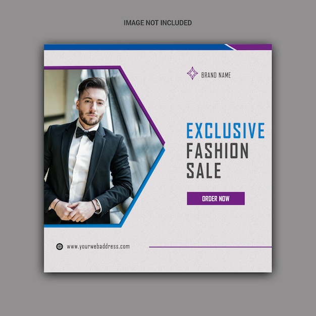 PSD design moderno del banner di moda