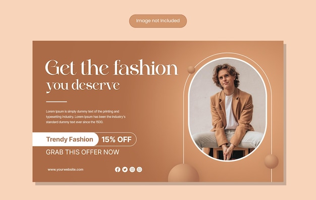 PSD modern fashion design or web banner template