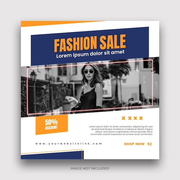 Modern fashion sale social media post template