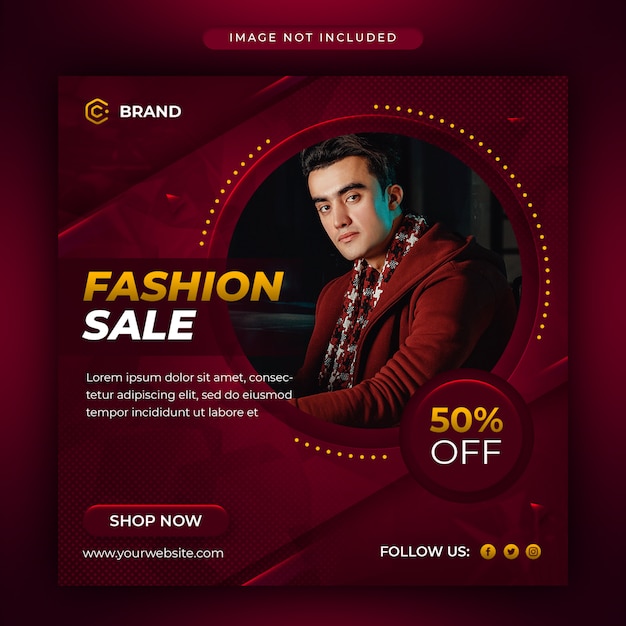 Modern fashion sale social media and web banner template