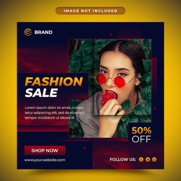 Modern fashion sale social media and web banner template