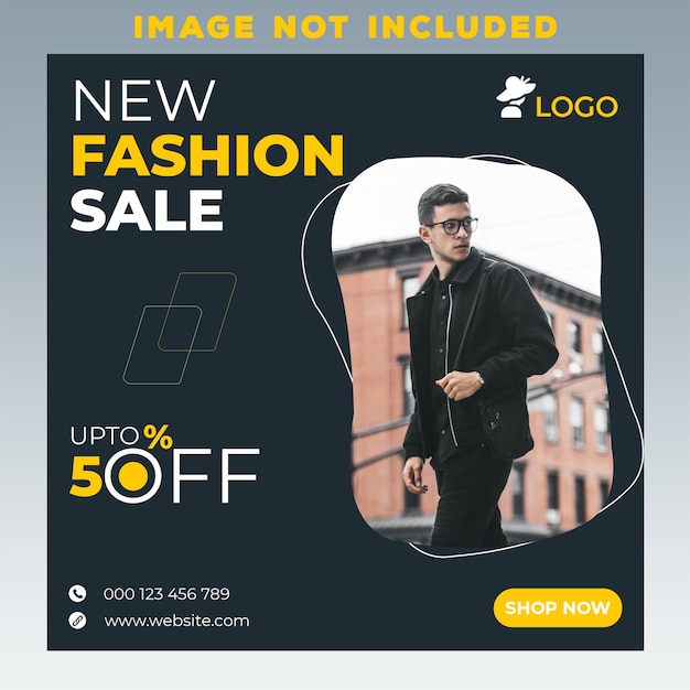 modern fashion social media instagram post template