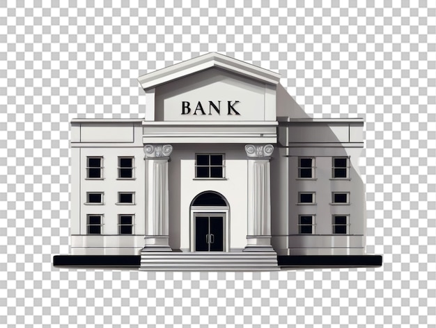 Современная плоская икона банка на белом фоне