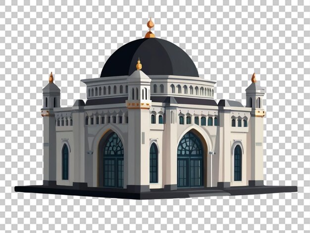 Modern flat icon of synagogue on white background