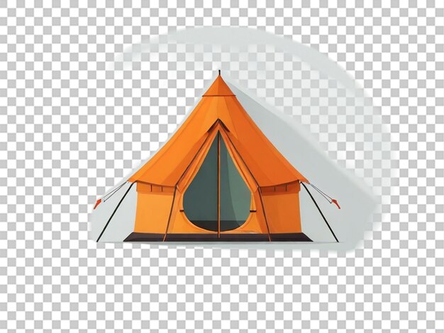 PSD modern flat icon of tent on white background