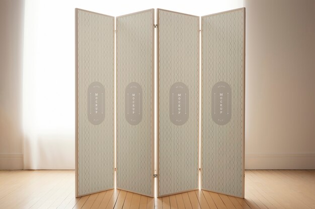 Modern folding screen mockup design