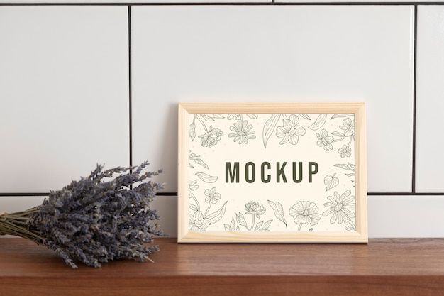 PSD modern frame mockup in minimalist design