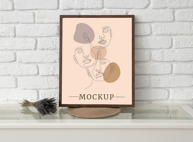 Modern frame mockup in minimalist design