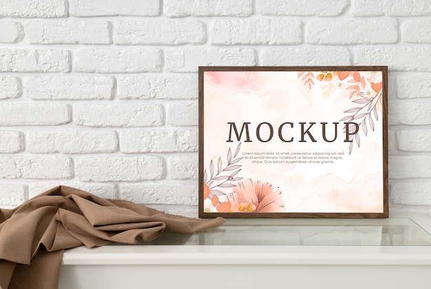 PSD modern frame mockup in minimalist design