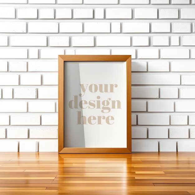 Modern framed art showcase template with free psd poster frame interior render free mockup