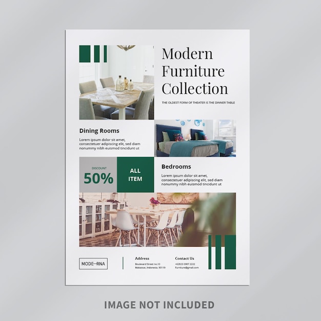 Modern furniture flyer template