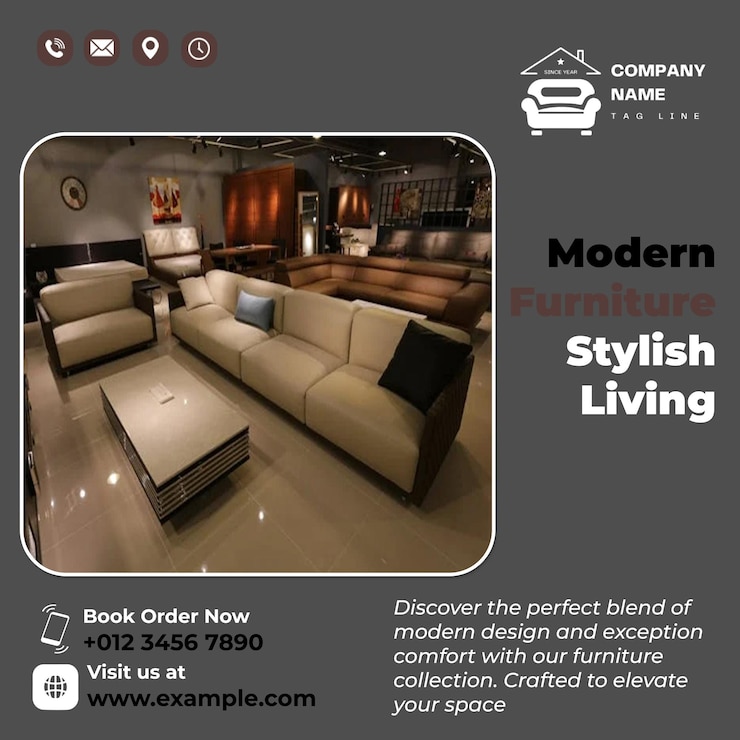 PSD modern furniture instagram post design template