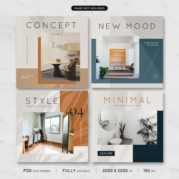 Modern furniture post template collection