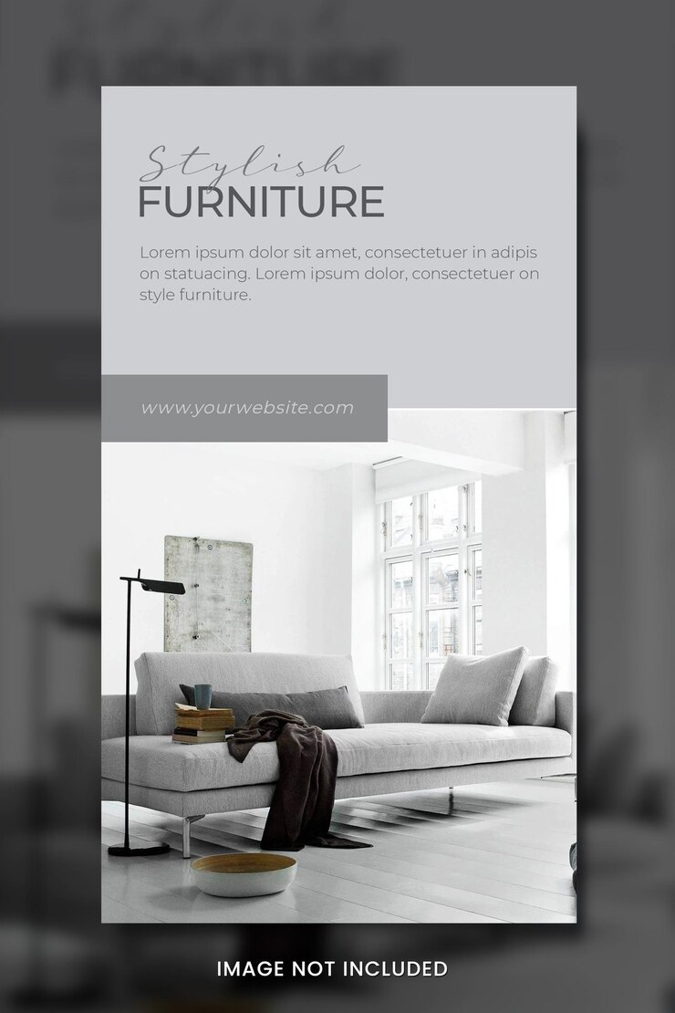 PSD modern furniture social banner