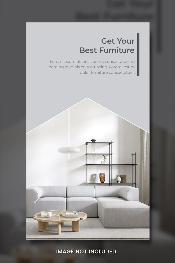 PSD modern furniture social banner