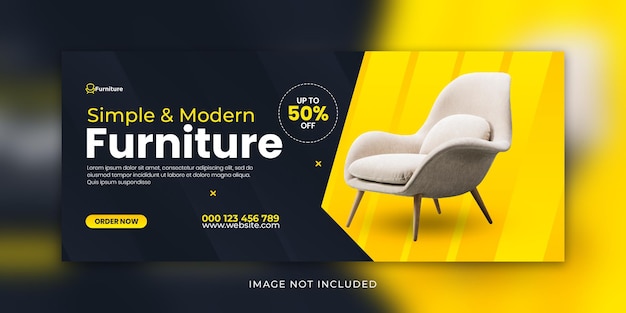 PSD modern furniture social media cover design