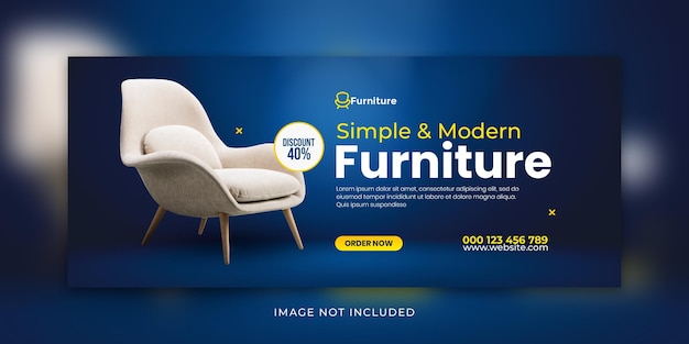 Modern furniture social media cover design