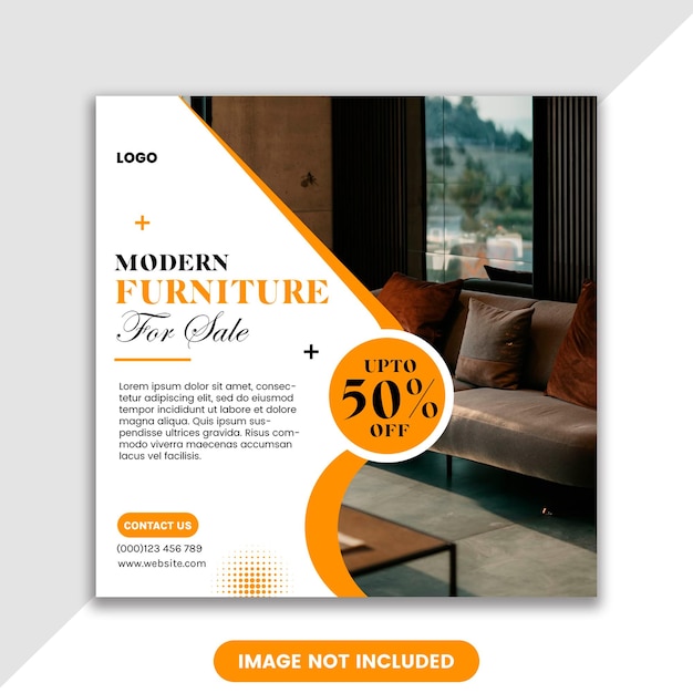 Modern furniture social post template