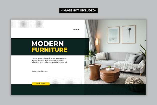 PSD Шаблон веб-баннера современной мебели
