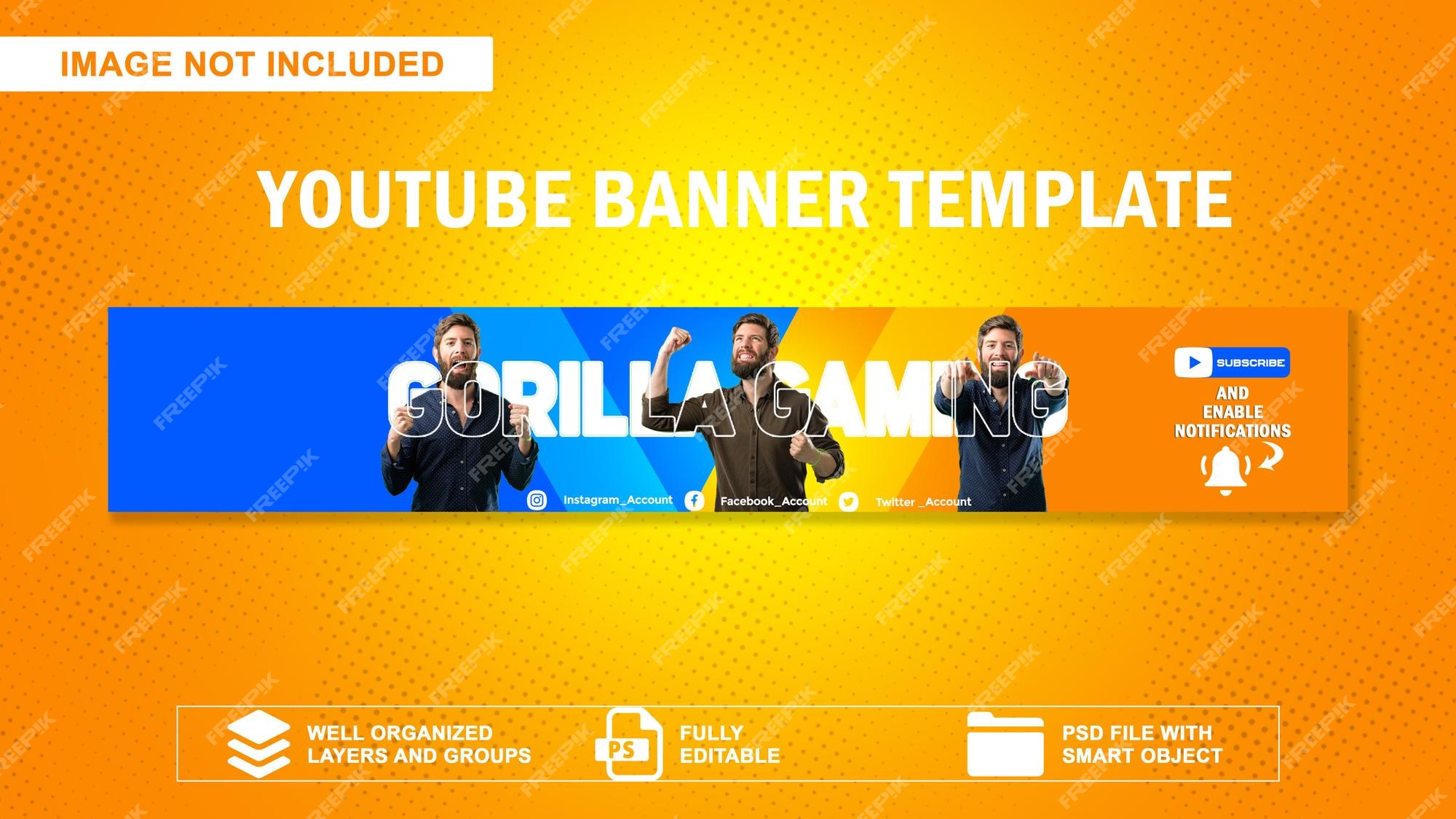 Premium PSD  Modern gaming  banner