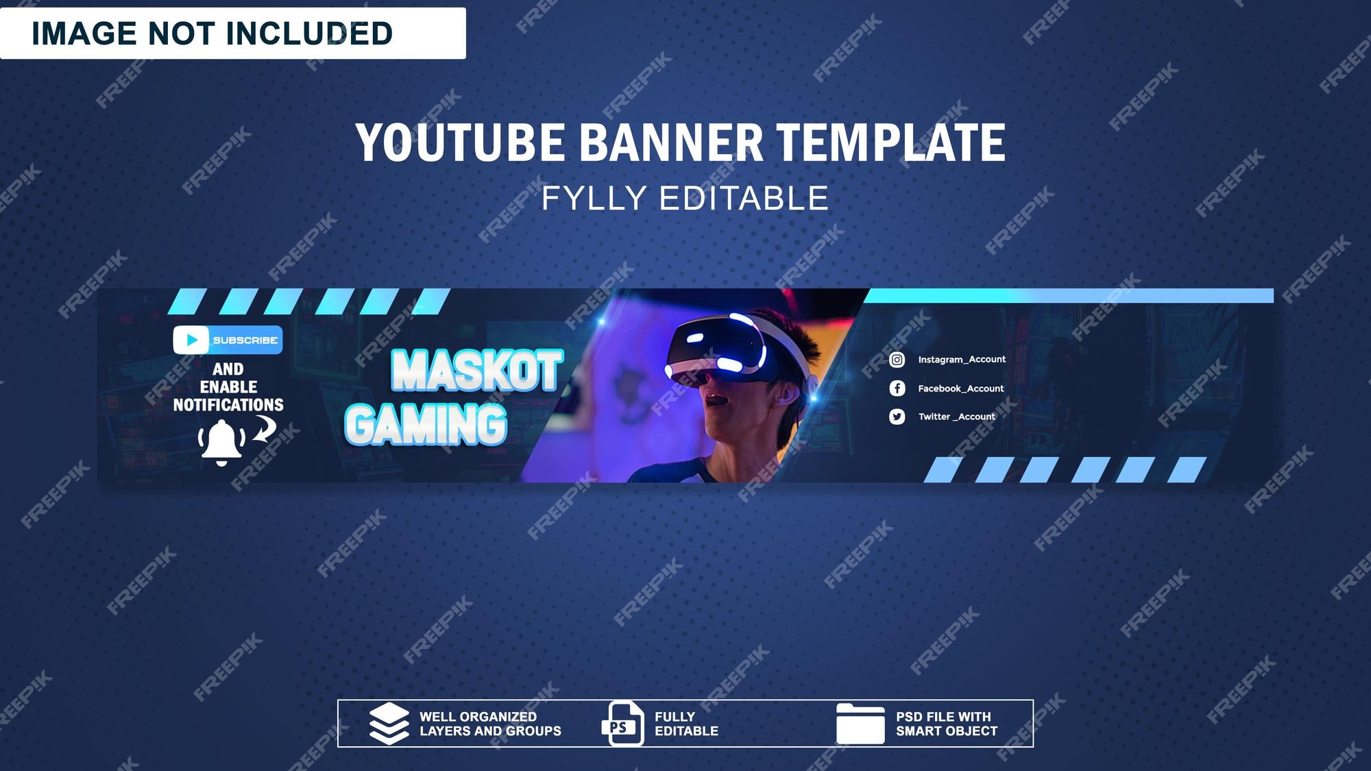 Premium PSD  Modern gaming  banner