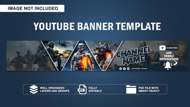 Free  Gaming Banner Templates by Free PSD Templates on Dribbble