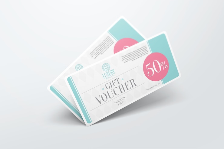 PSD modern geschenkbonmodel