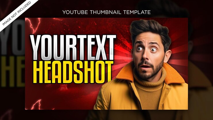 PSD modern glow effect youtube channel video thumbnail design ore web banner