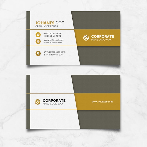 PSD modern gold clean cards