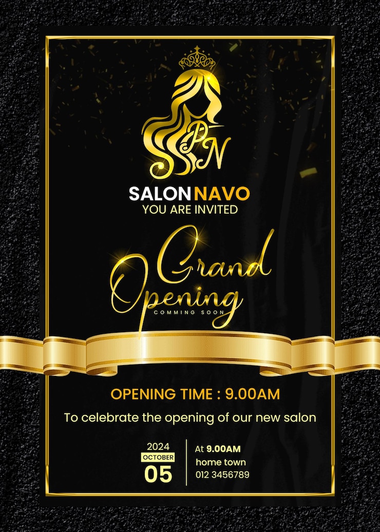 PSD modern grand opening invitation