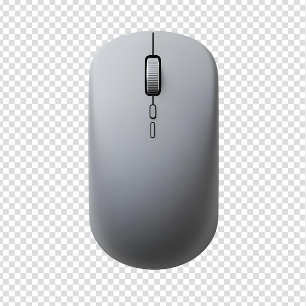 modern gray wireless computer mouse ergonomic design buttons scroll wheel