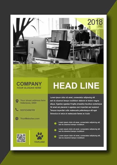 Modern green business brochure