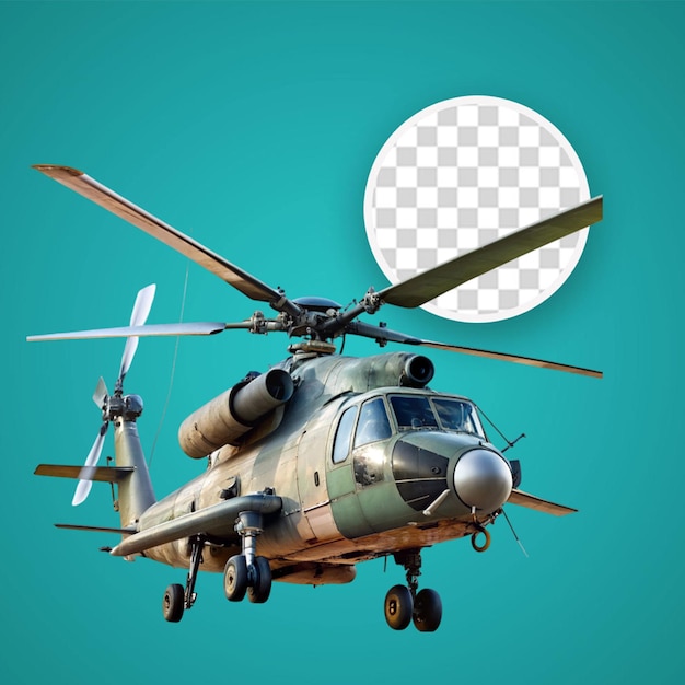 PSD Современный вертолет изолирован на прозрачном фоне 3d-илюстрация