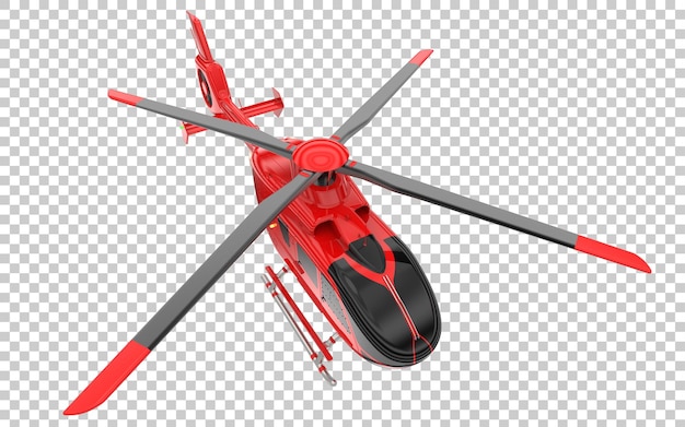 PSD 透明な背景の3dレンダリングイラストのモダンなヘリコプター
