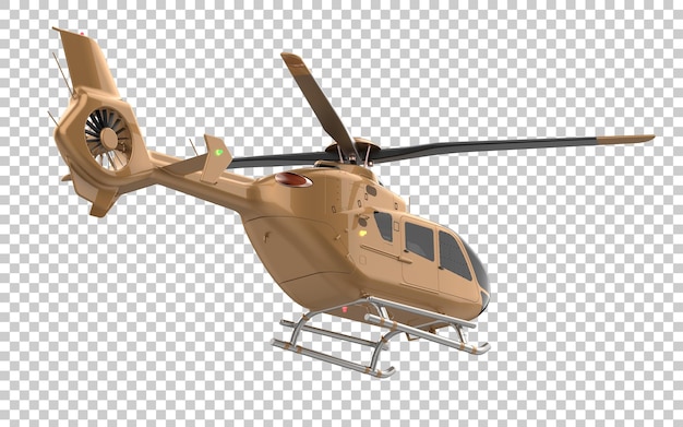 Modern helicopter on transparent background 3d rendering illustration