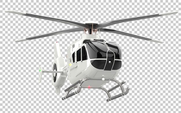 PSD modern helicopter on transparent background 3d rendering illustration