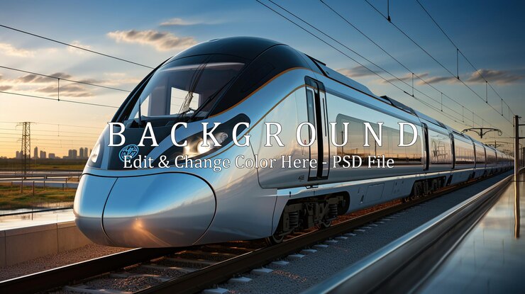 PSD modern highspeed train on track