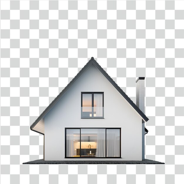 PSD modern home on transparent background