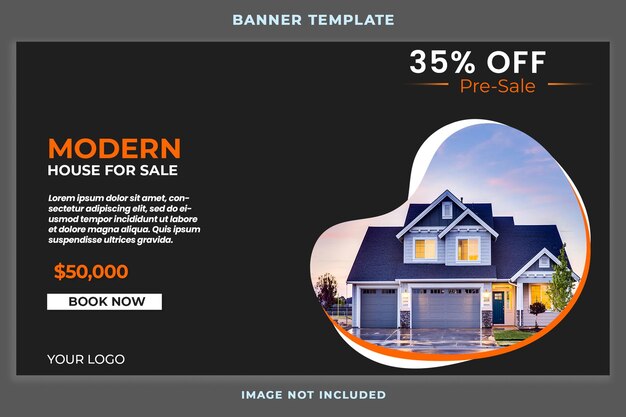 PSD modern home social media banner template for instagram post feed