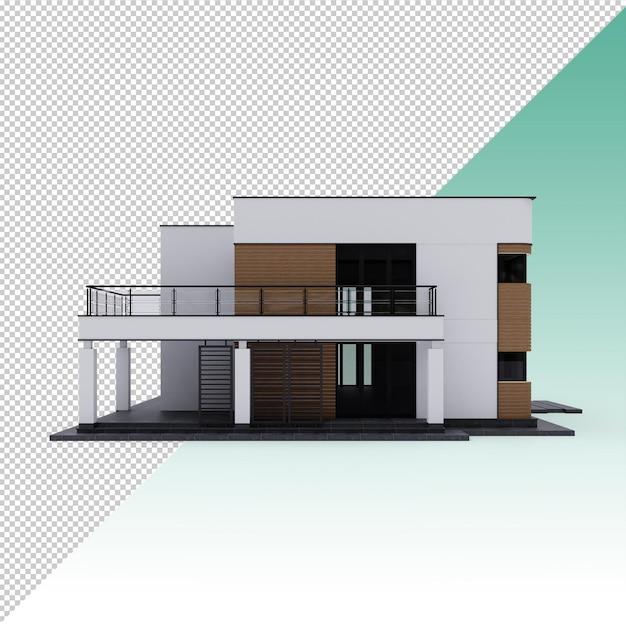 Modern house isolated