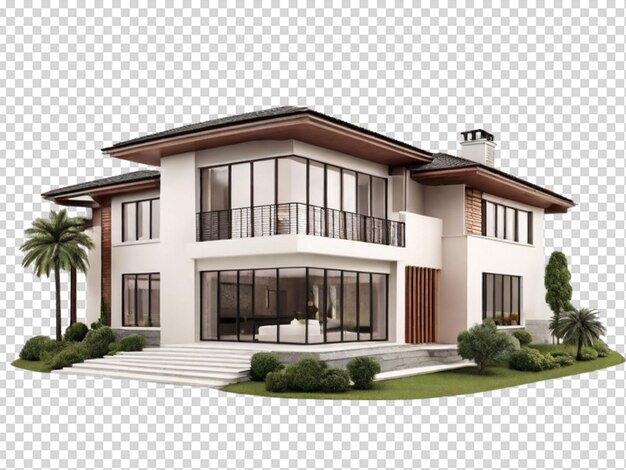 Modern house isolated