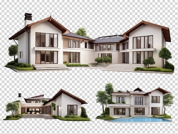 PSD modern house isolated